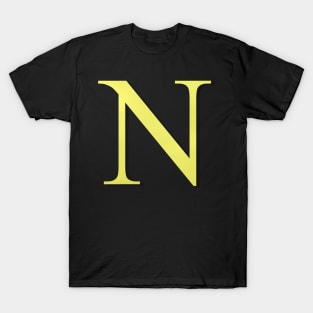The Letter N in Shadowed Gold T-Shirt
